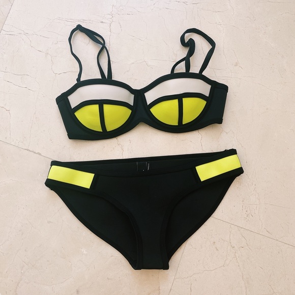 Triangle Poppy Colorblock Bikini - Picture 2 of 2